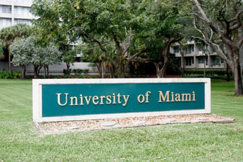 university of miami entrance sign