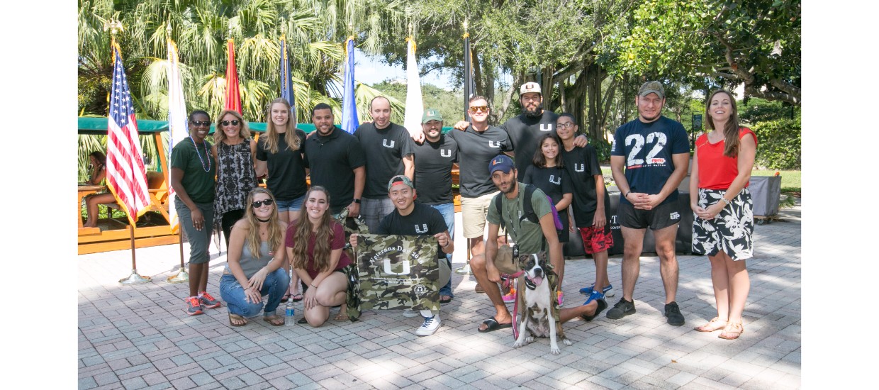 group of veterans at rock